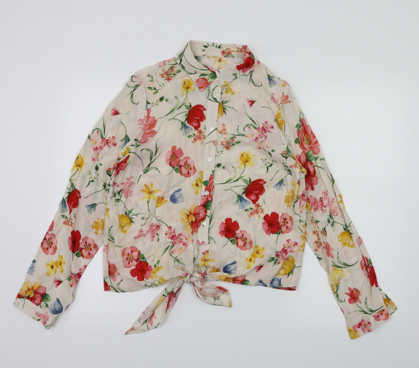 Primark Womens Multicoloured Floral  Basic Button-Up Size 12