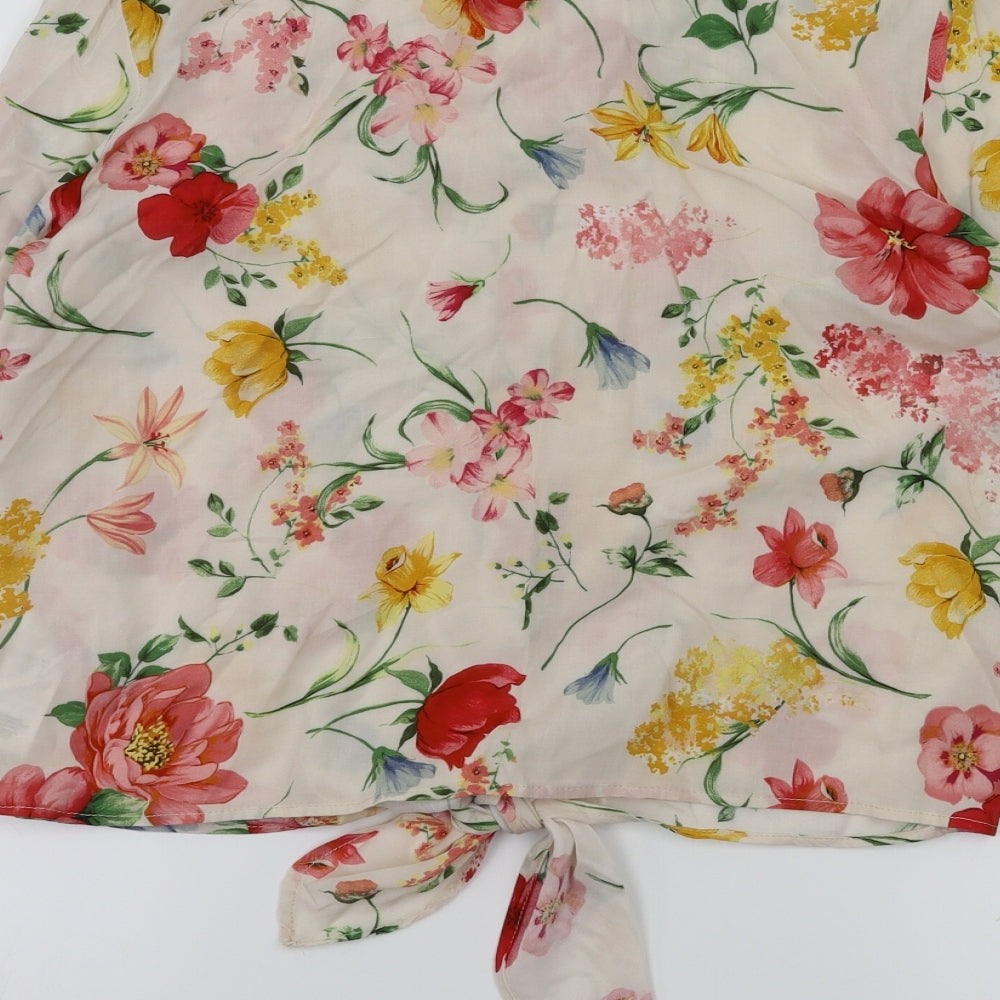 Primark Womens Multicoloured Floral  Basic Button-Up Size 12