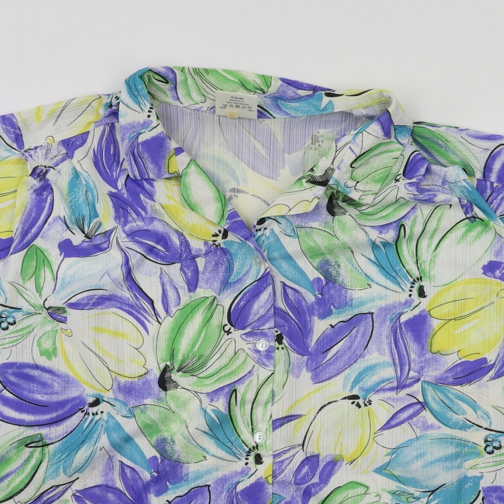 extra Womens Multicoloured Animal Print  Basic Button-Up Size 26