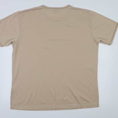 Nuggets Womens Beige Floral  Basic T-Shirt Size 2XL