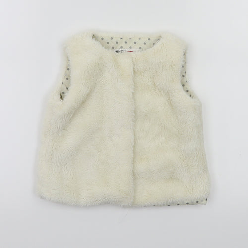Minoti Girls Ivory   Basic Jacket Coatigan Size 2-3 Years