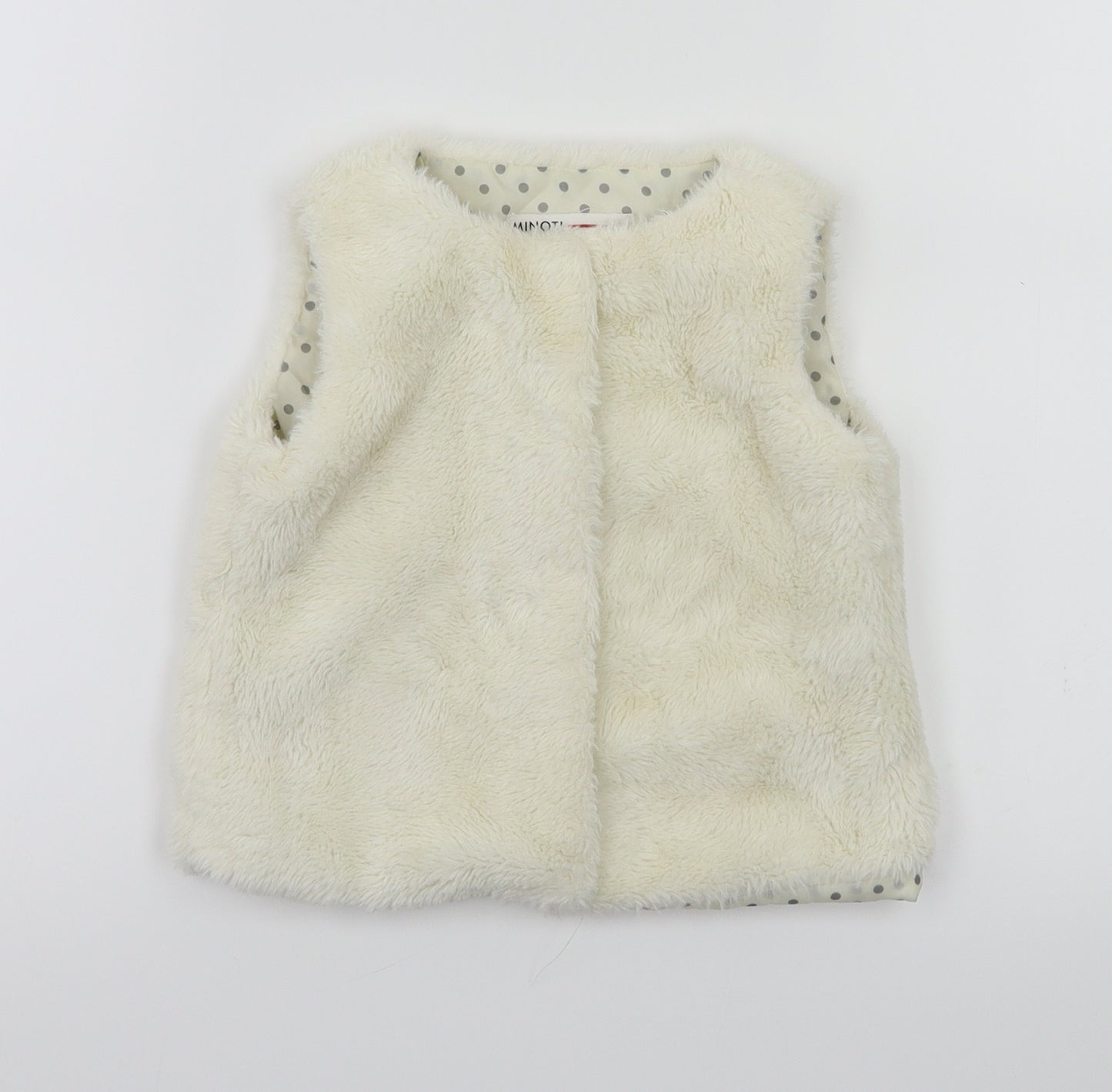 Minoti Girls Ivory   Basic Jacket Coatigan Size 2-3 Years