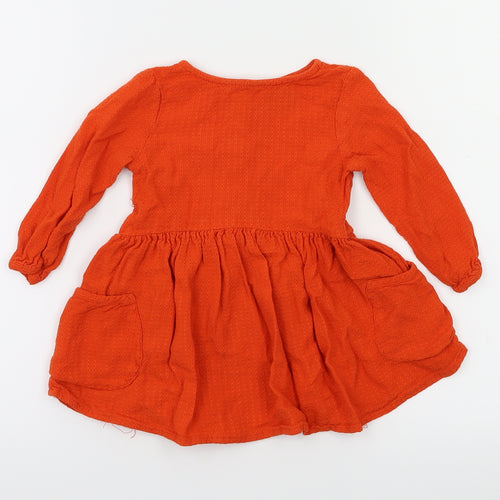 next  Girls Orange   Fit & Flare  Size 6-9 Months