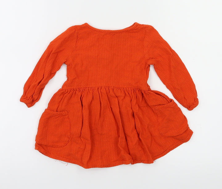 next Girls Orange Fit & Flare Size 6-9 Months