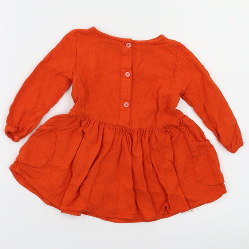 next  Girls Orange   Fit & Flare  Size 6-9 Months