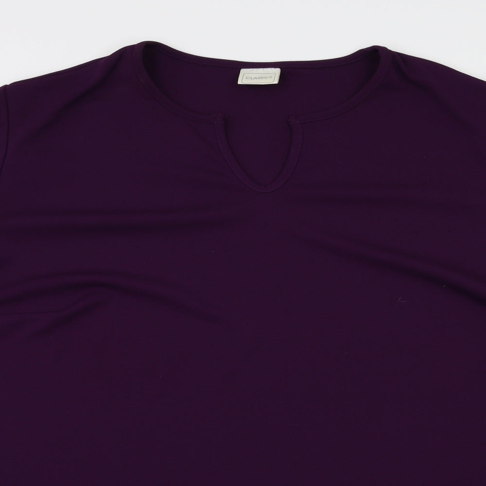 Classics Womens Purple   Basic T-Shirt Size 30