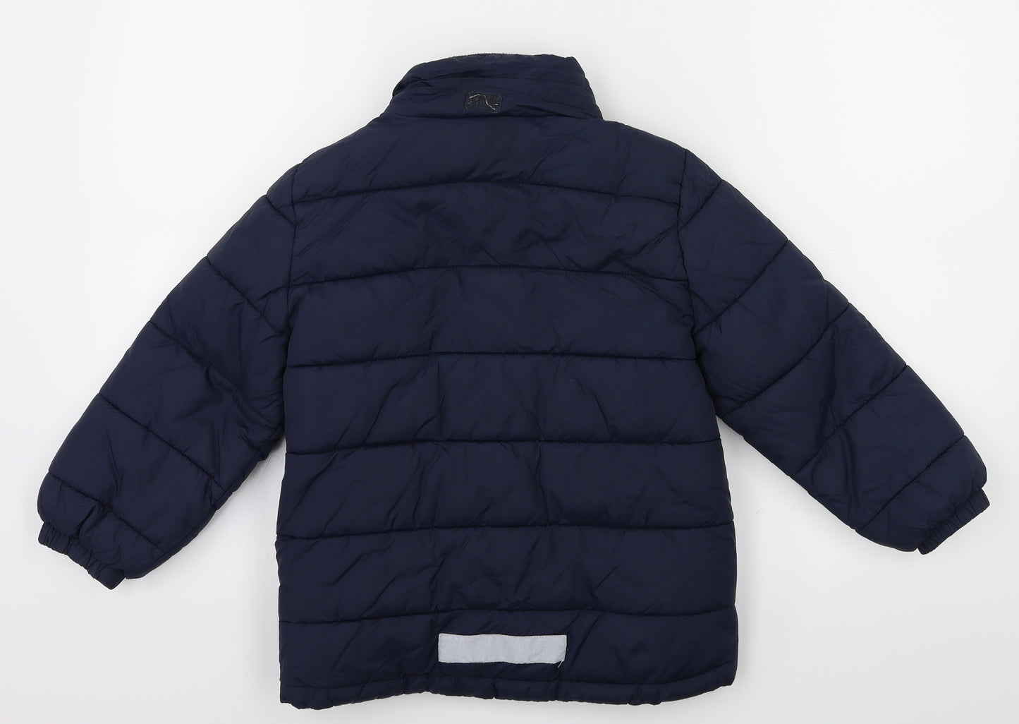 H&M Boys Blue   Basic Coat Coat Size 5-6 Years