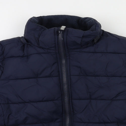 H&M Boys Blue   Basic Coat Coat Size 5-6 Years