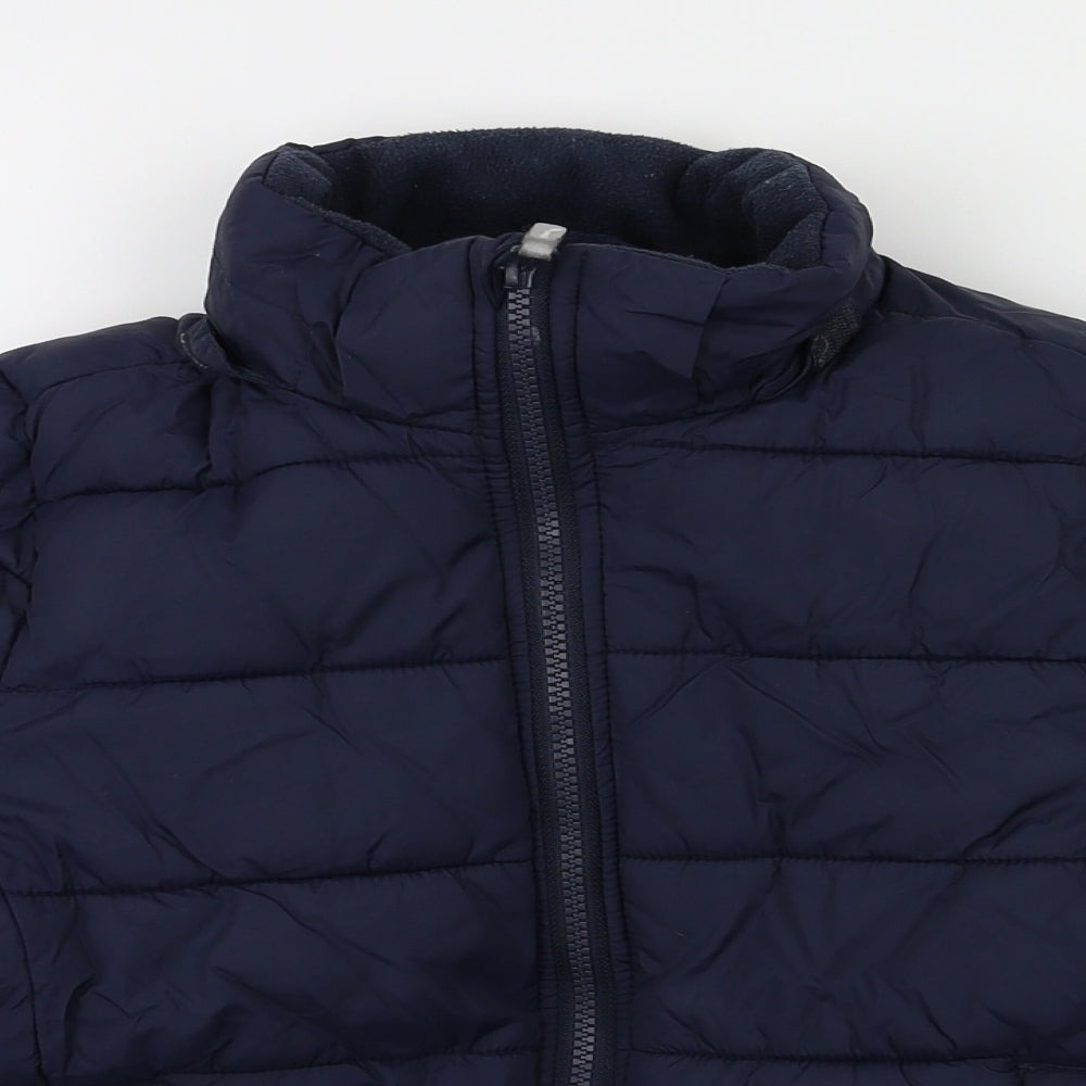 H&M Boys Blue   Basic Coat Coat Size 5-6 Years