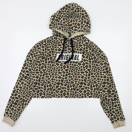 H&M Womens Brown Animal Print  Pullover Jumper Size M