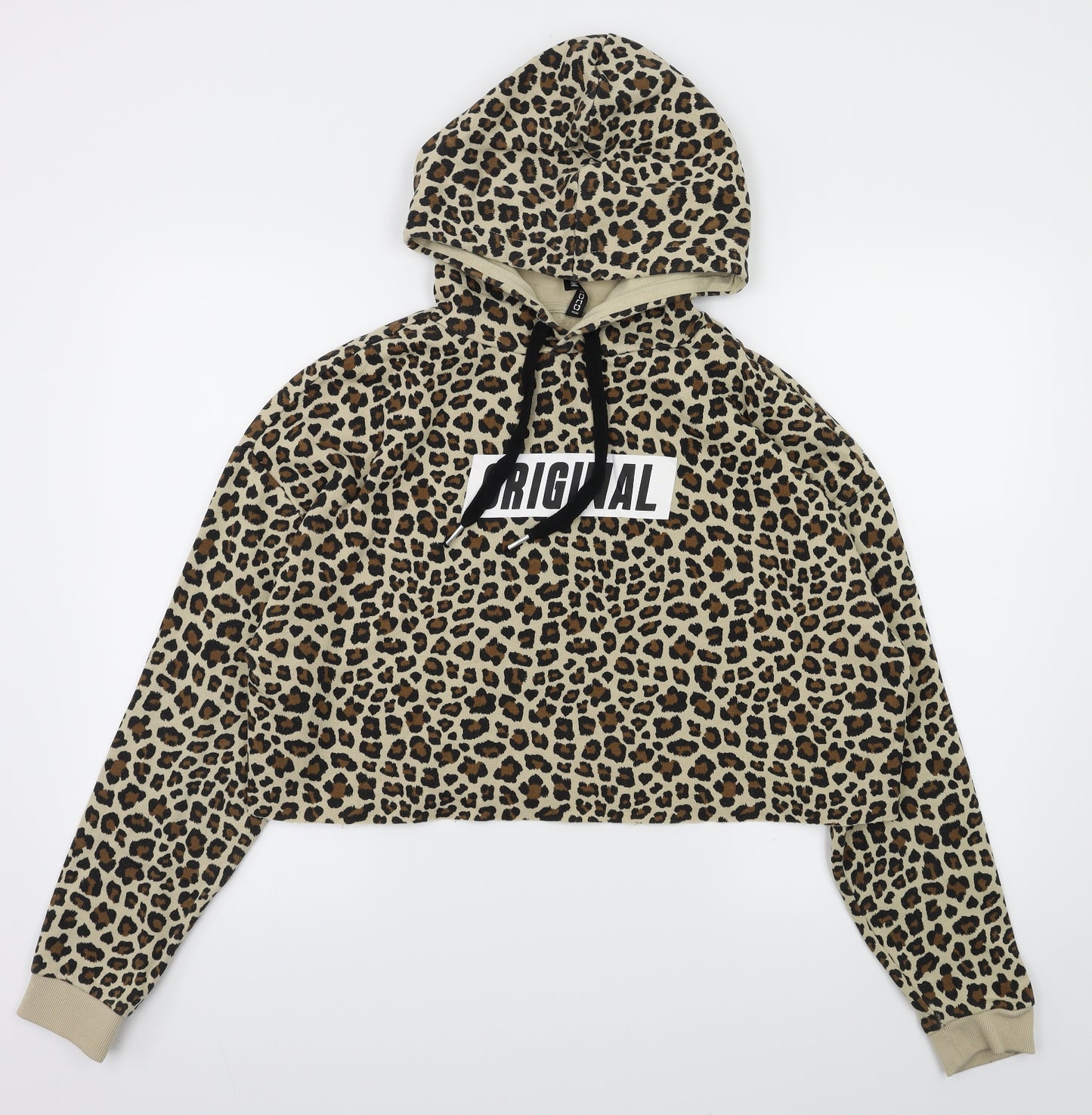 H&M Womens Brown Animal Print  Pullover Jumper Size M