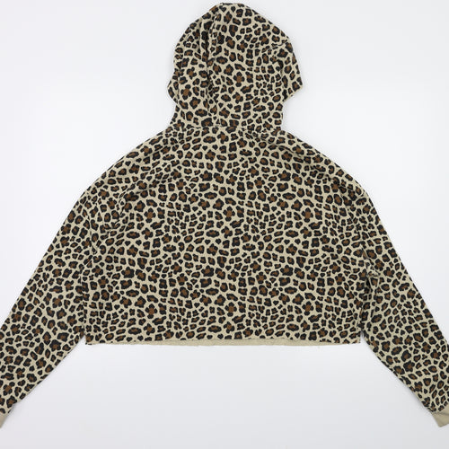 H&M Womens Brown Animal Print  Pullover Jumper Size M