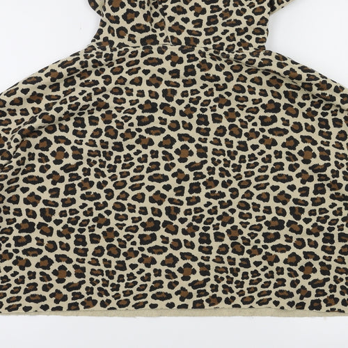 H&M Womens Brown Animal Print  Pullover Jumper Size M