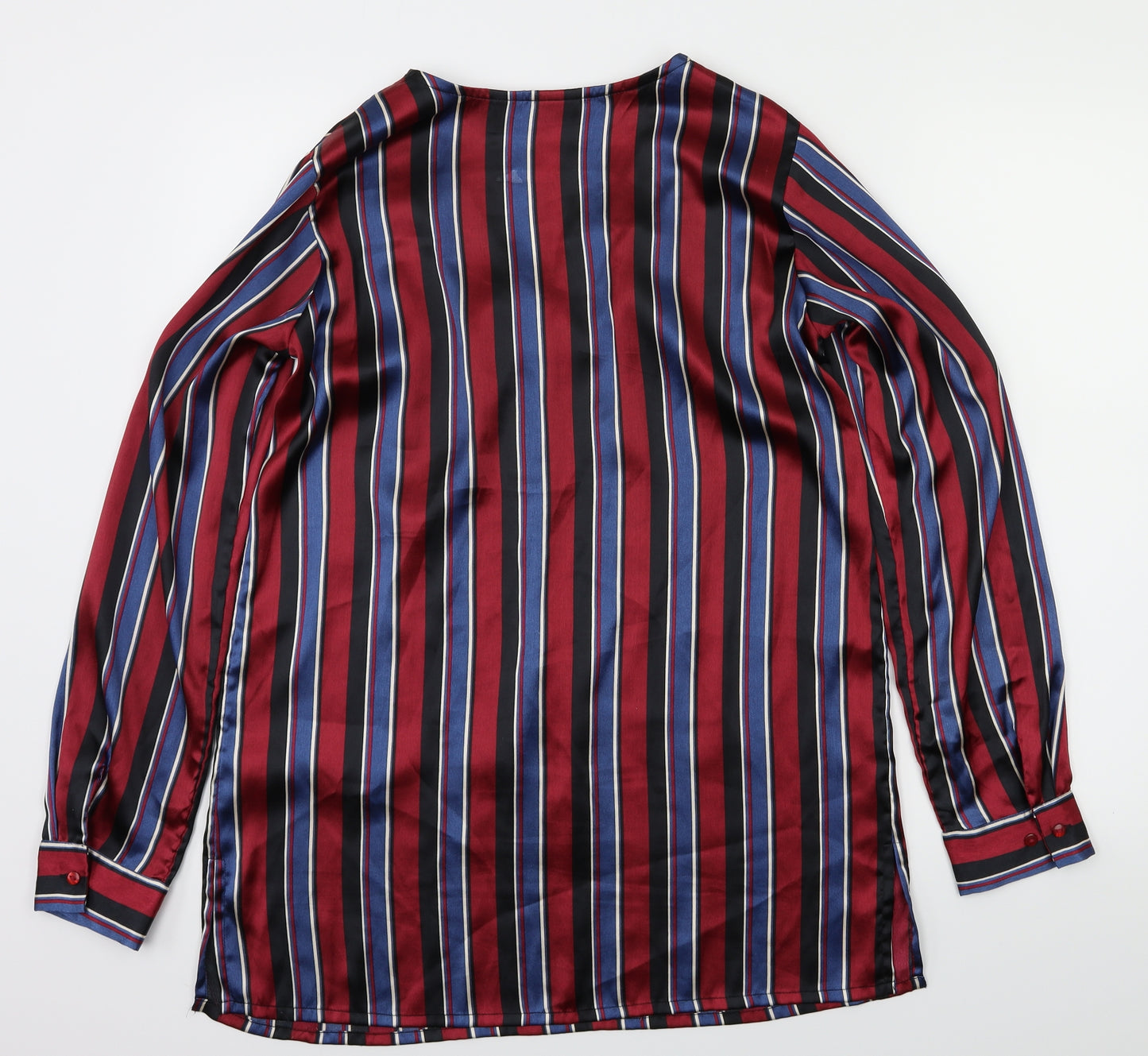 Body Flirt Womens Red Striped  Basic Blouse Size 10
