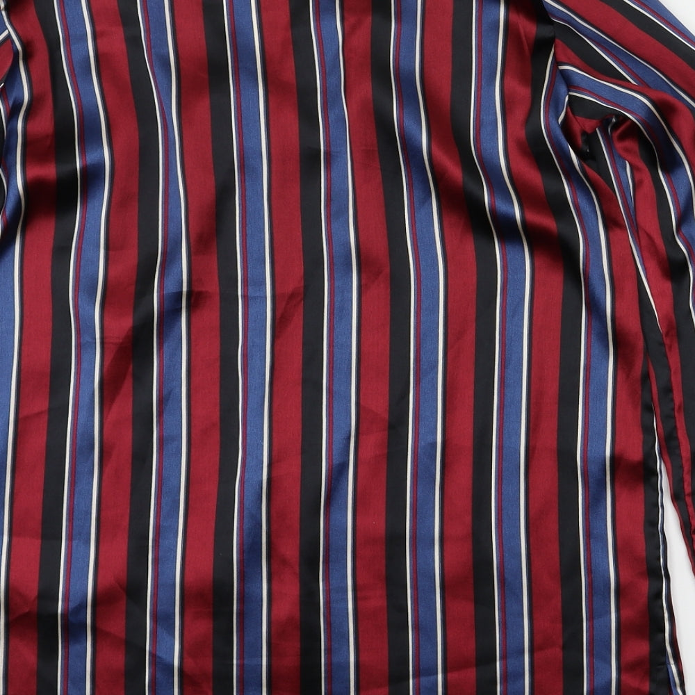 Body Flirt Womens Red Striped  Basic Blouse Size 10