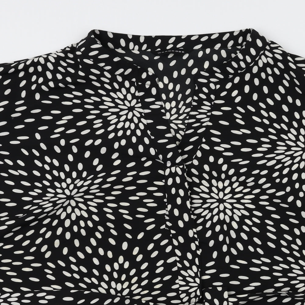 Warhouse Womens Black Polka Dot  Basic Blouse Size 32