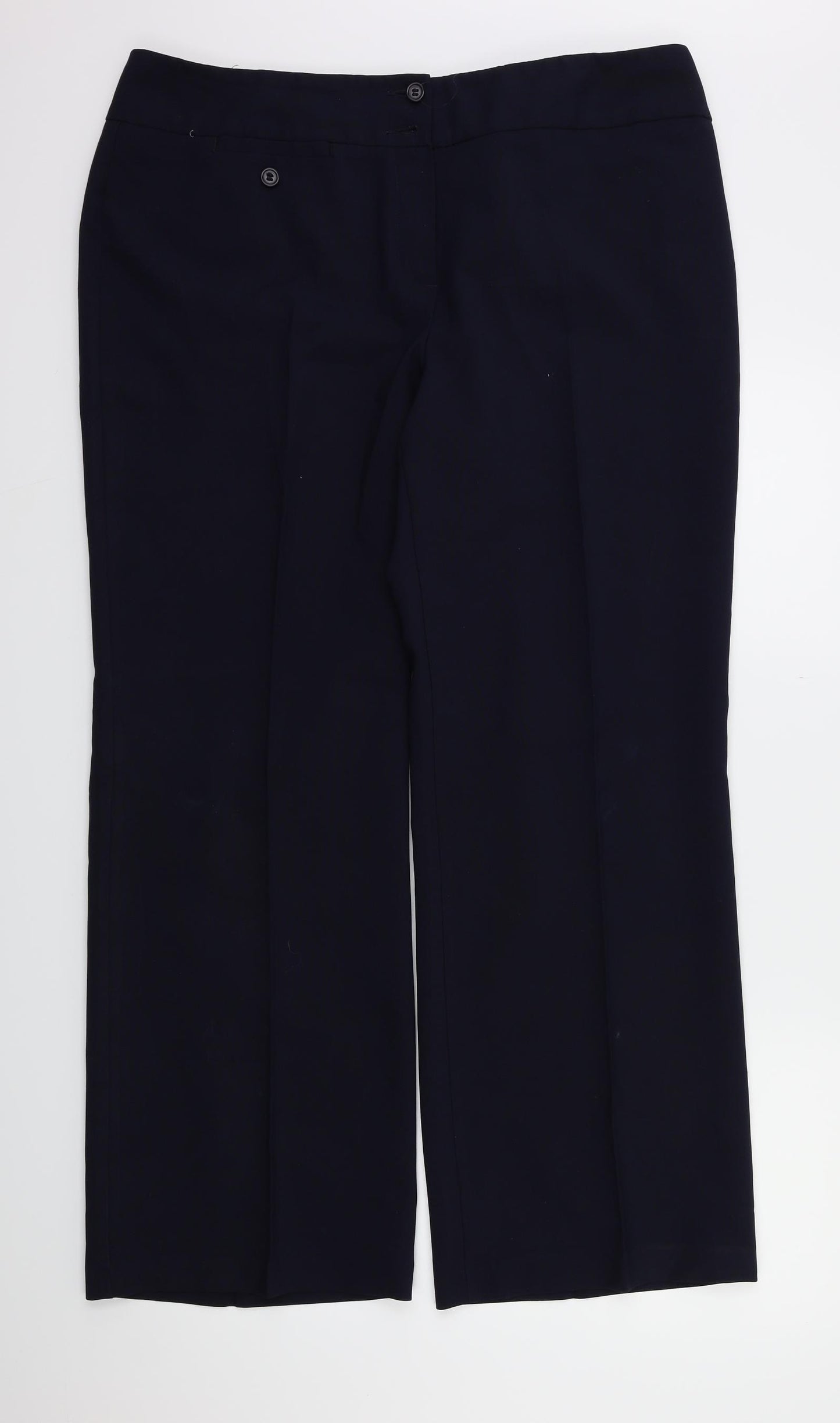 m&s Womens Blue   Trousers  Size 18 L29 in
