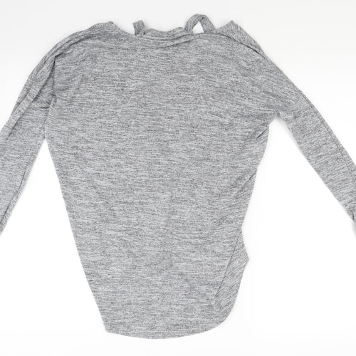 New Look Womens Grey  Knit Pullover Jumper Size S  - Open Shoulders