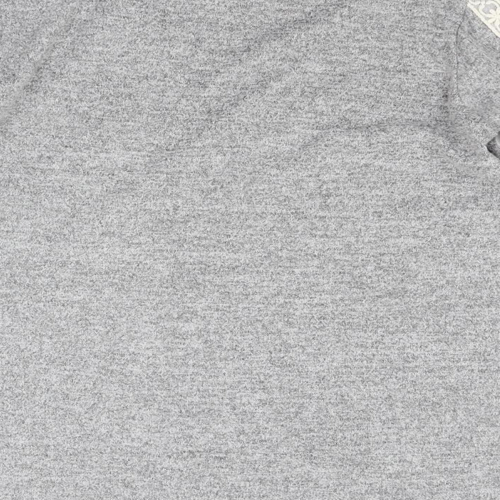 Flora Nikrooz Womens Grey  Jersey Pullover Sweatshirt Size M