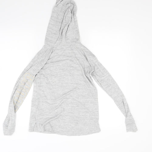 H&M Girls Grey  Knit Pullover Hoodie Size 11 Years