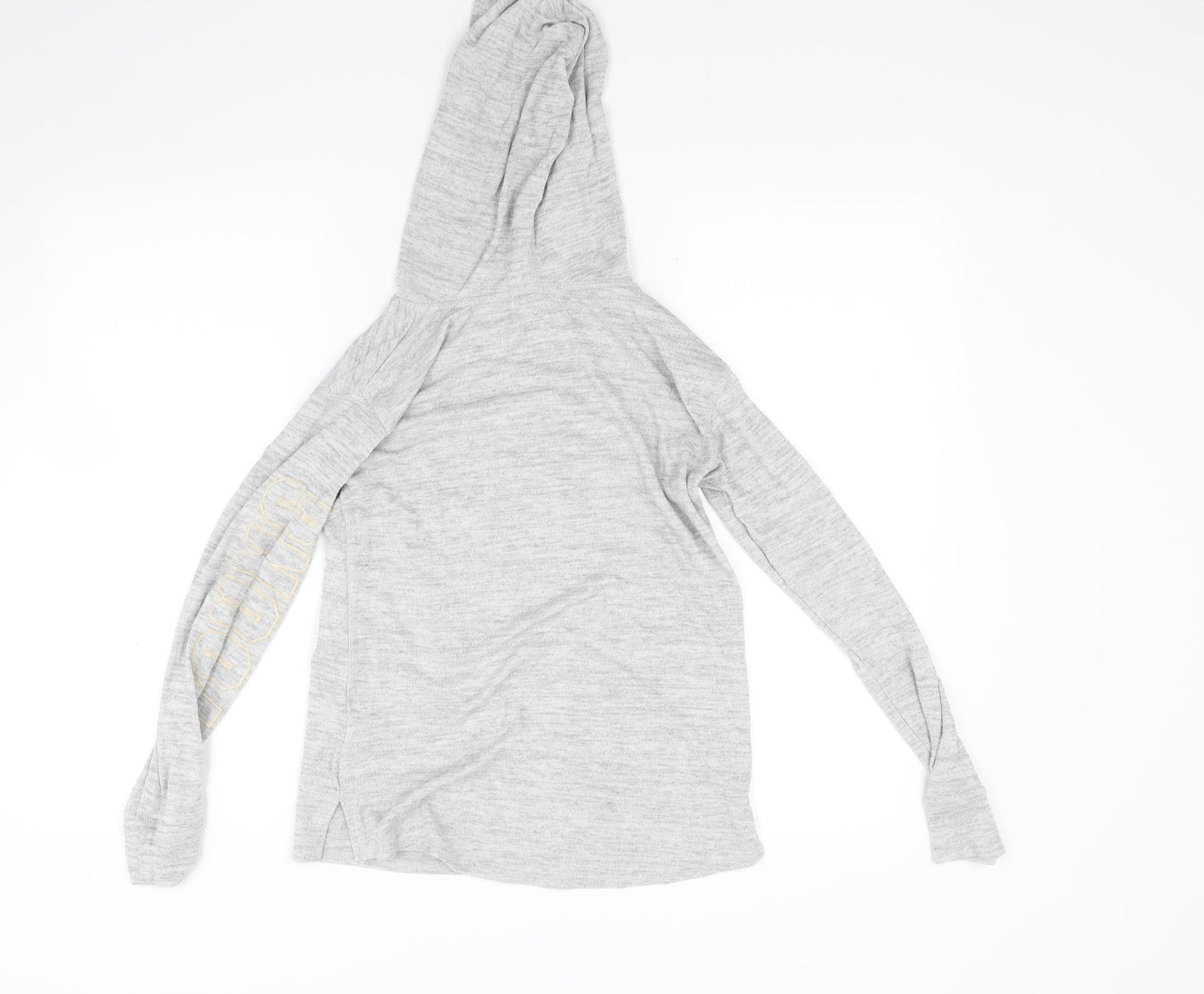 H&M Girls Grey  Knit Pullover Hoodie Size 11 Years