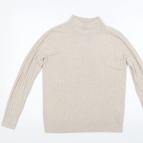 Marks and Spencer Womens Beige  Knit Pullover Jumper Size 10