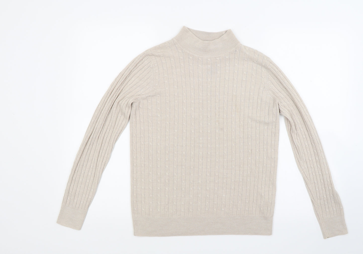 Marks and Spencer Womens Beige  Knit Pullover Jumper Size 10