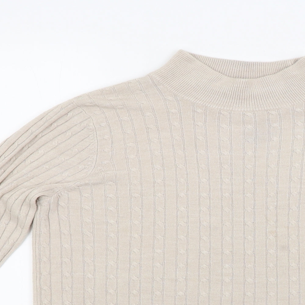 Marks and Spencer Womens Beige  Knit Pullover Jumper Size 10