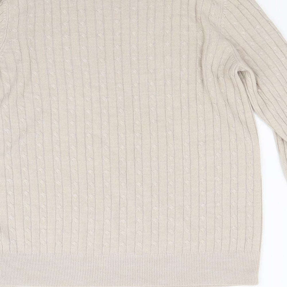 Marks and Spencer Womens Beige  Knit Pullover Jumper Size 10