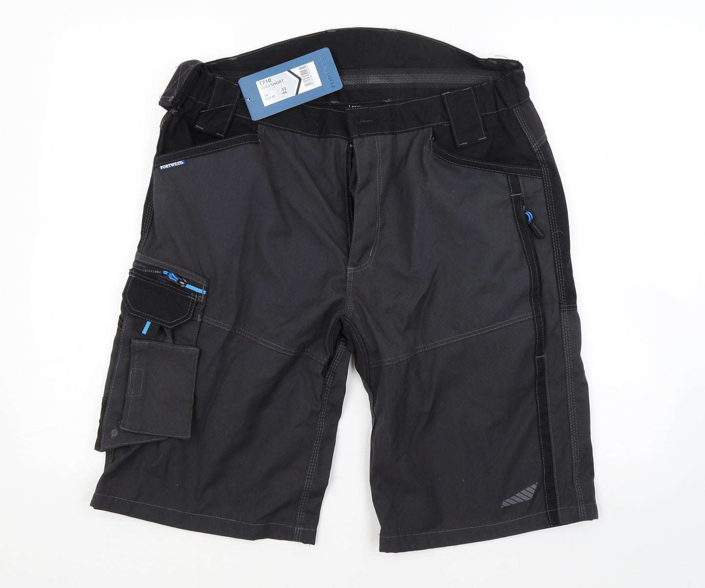 Portwest Mens Black   Cargo Shorts Size 36