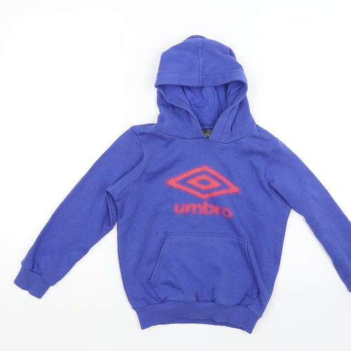 Umbro Boys Blue  Jersey Pullover Hoodie Size 6-7 Years