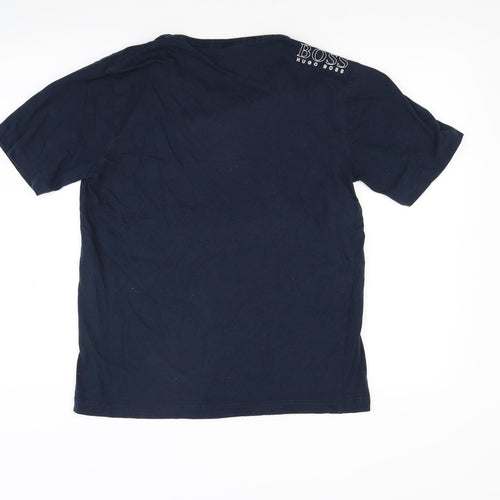 HUGO BOSS Mens Blue  Jersey  T-Shirt Size M