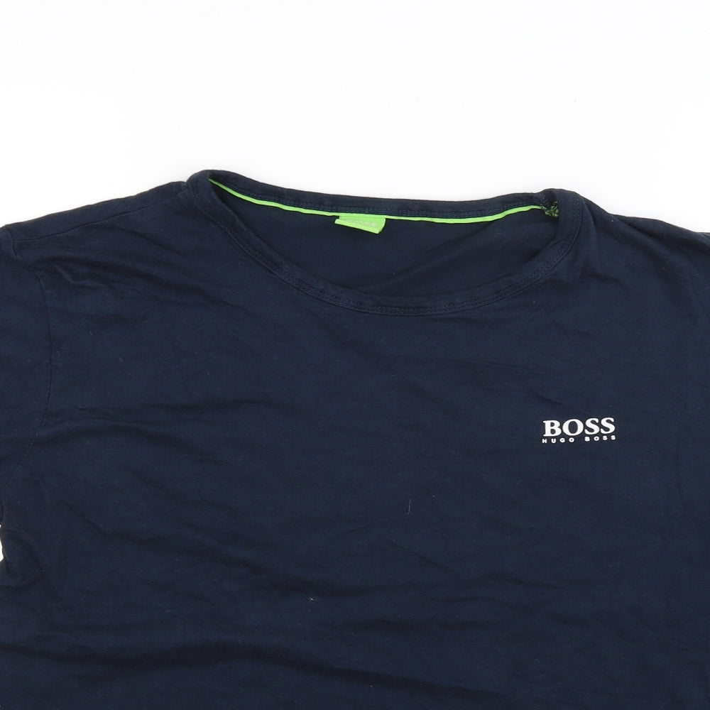 HUGO BOSS Mens Blue  Jersey  T-Shirt Size M