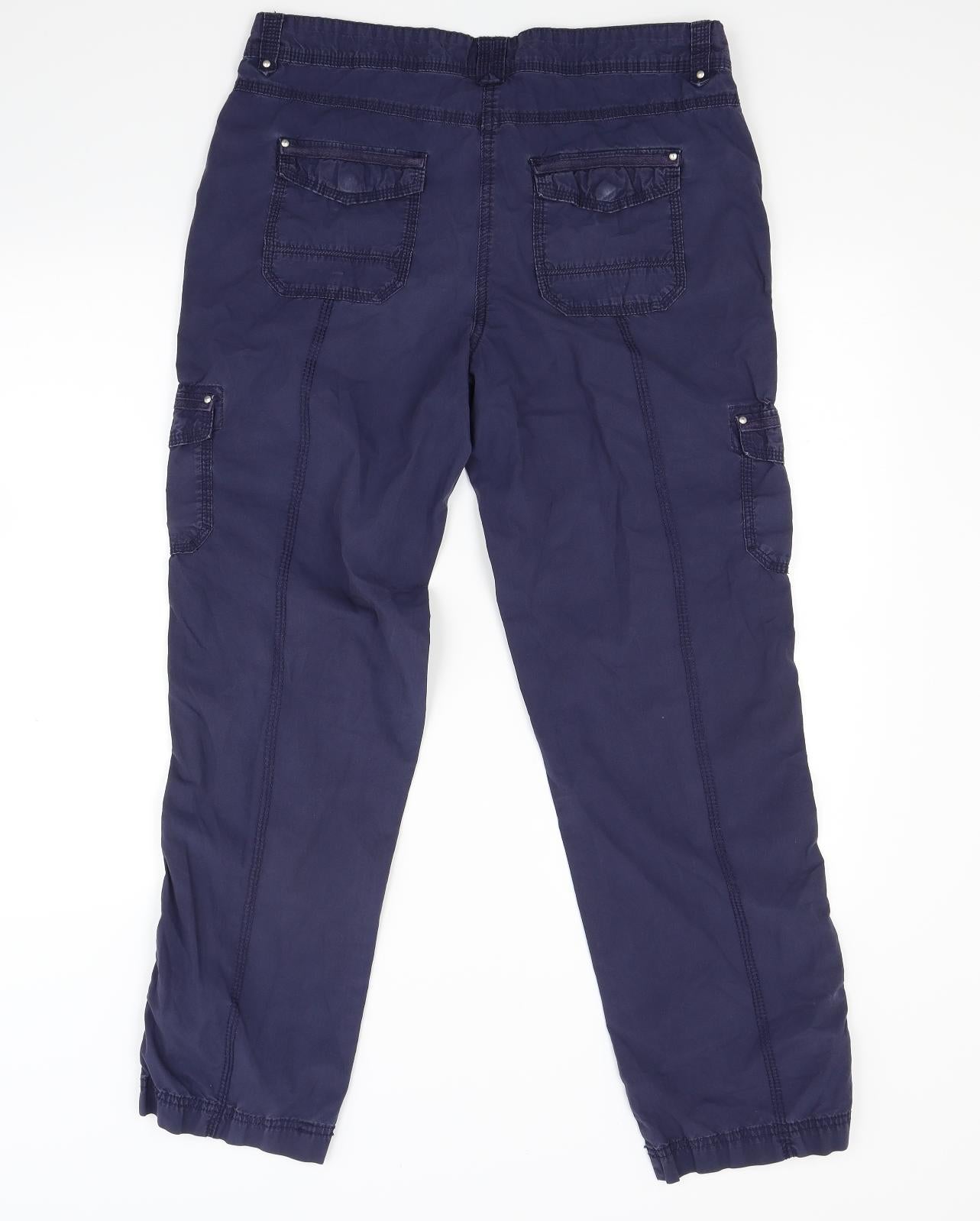 Papaya Womens Blue   Cargo Trousers Size 12 L28 in