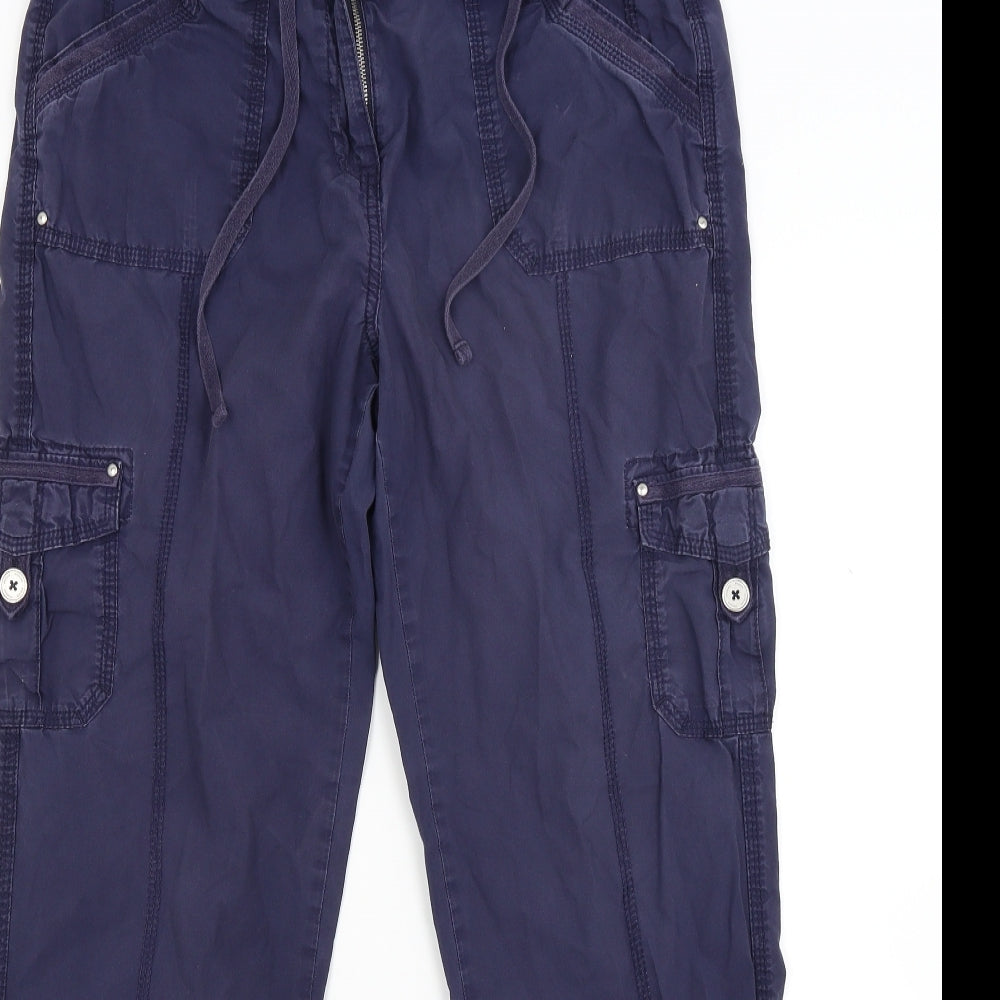Papaya Womens Blue   Cargo Trousers Size 12 L28 in