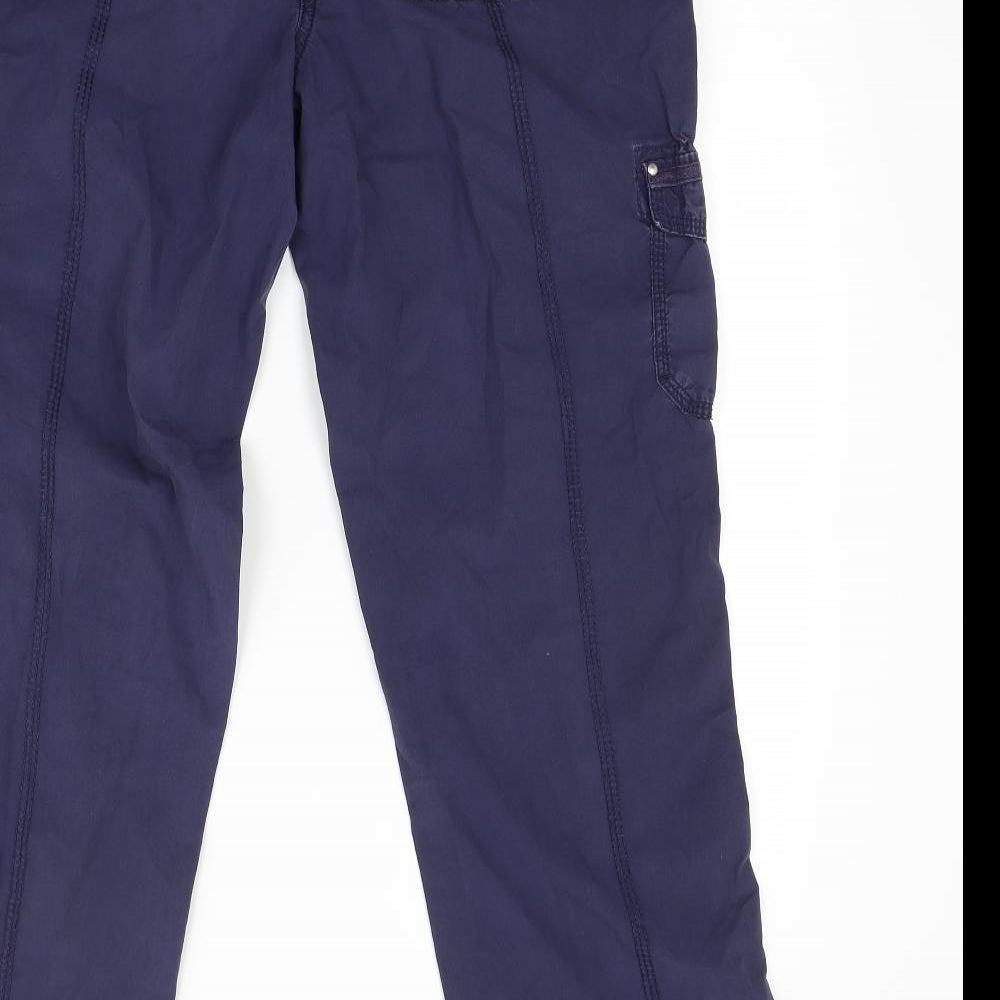 Papaya Womens Blue   Cargo Trousers Size 12 L28 in