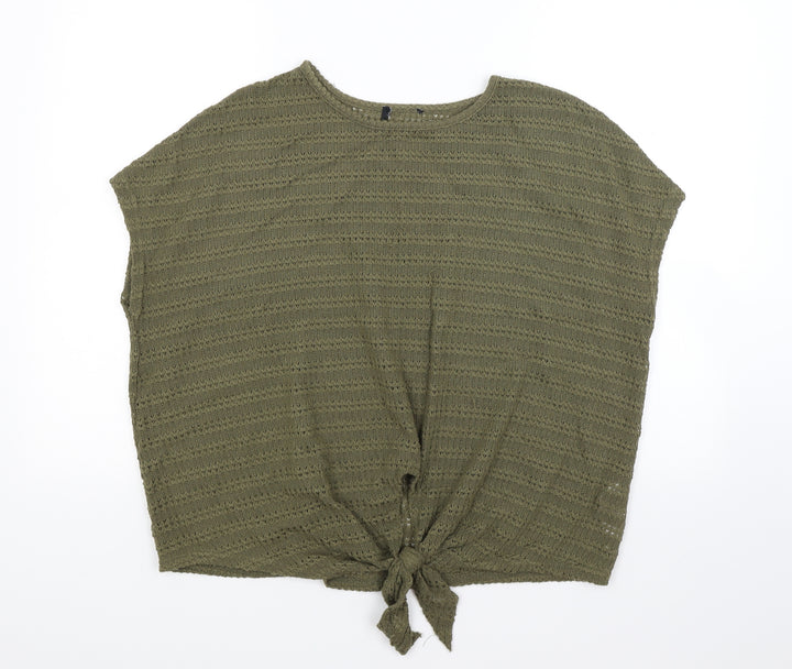 New Look Womens Green  Knit Pullover Jumper Size L