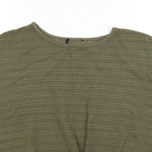 New Look Womens Green  Knit Pullover Jumper Size L