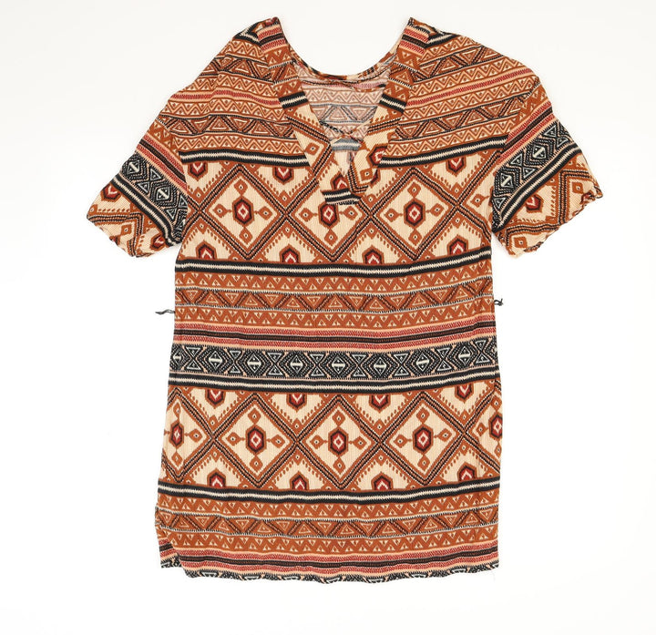 TU Womens Brown T-Shirt Dress Size 8