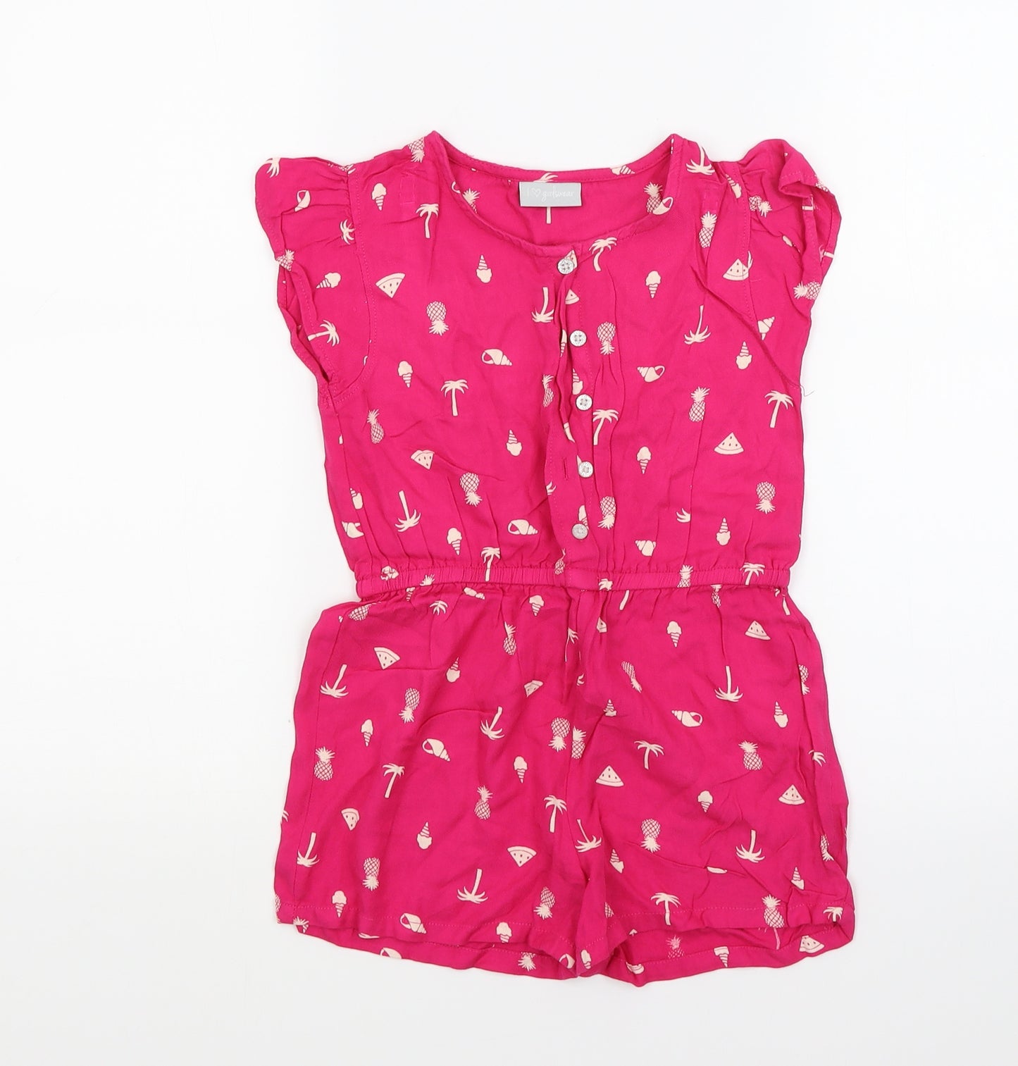 Matalan Girls Red   Shorts One-Piece Size 7 Years