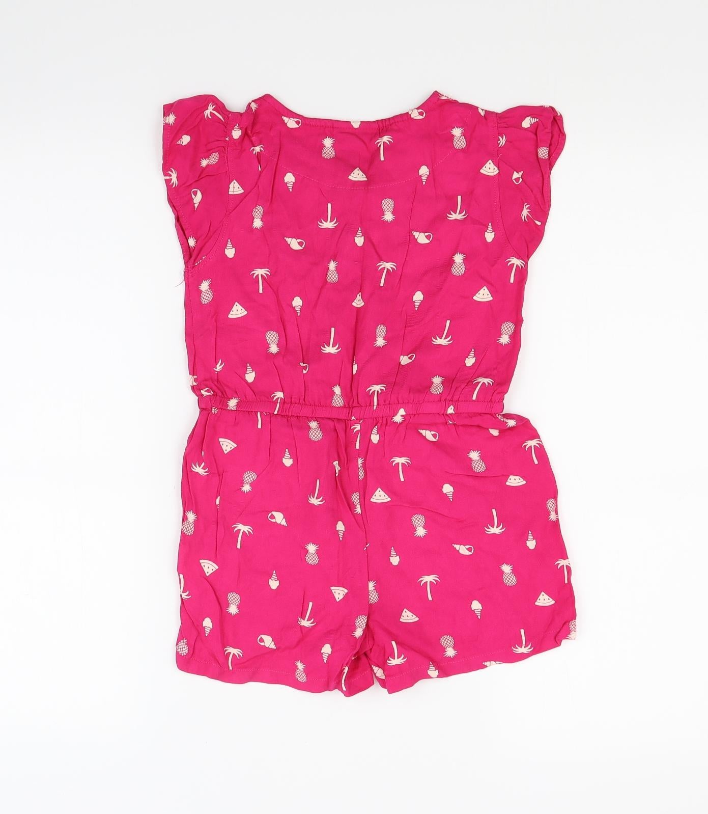 Matalan Girls Red   Shorts One-Piece Size 7 Years