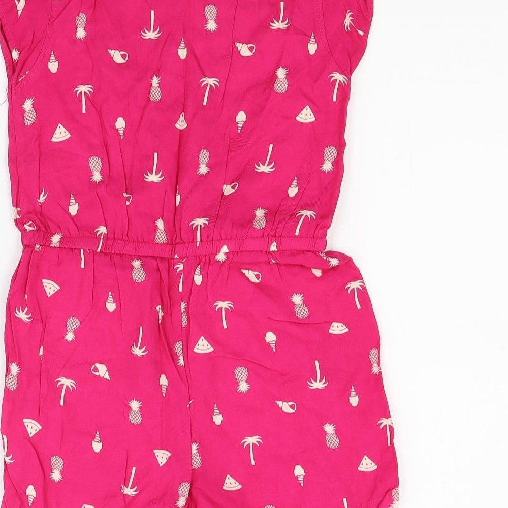 Matalan Girls Red   Shorts One-Piece Size 7 Years