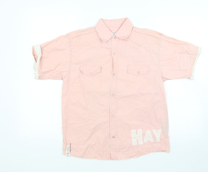 Haywire Boys Pink Basic Button-Up Size 11-12 Years