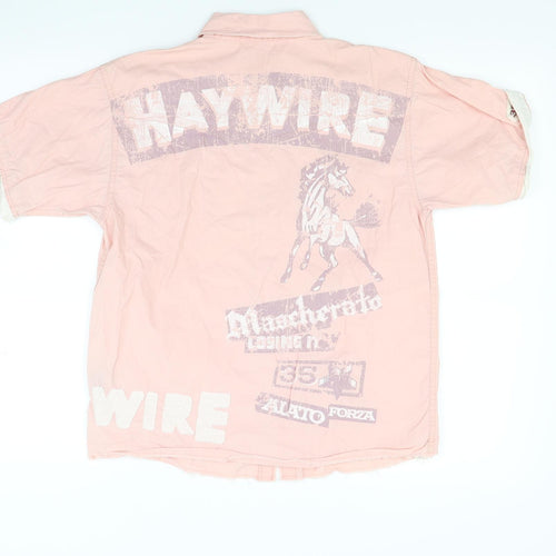 Haywire Boys Pink   Basic Button-Up Size 11-12 Years
