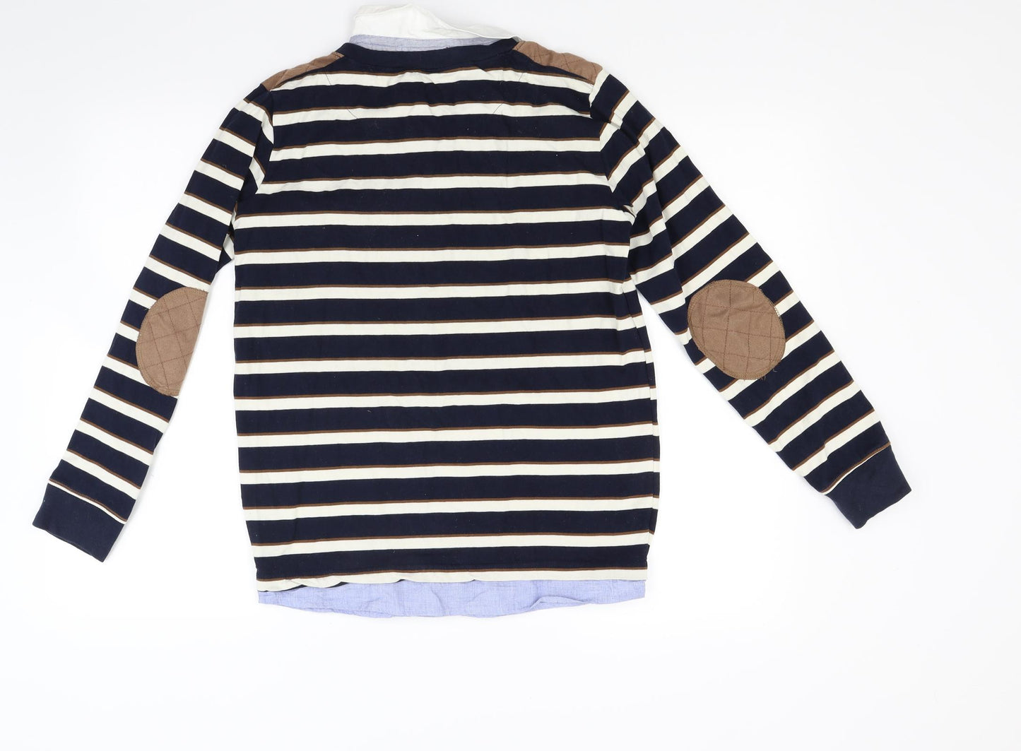 Jasper Conran Boys Blue Striped  Basic Polo Size 12 Years