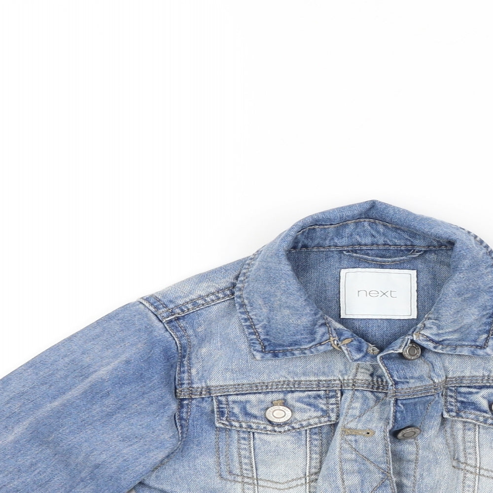 NEXT Girls Blue  Denim Jacket Coat Size 8 Years