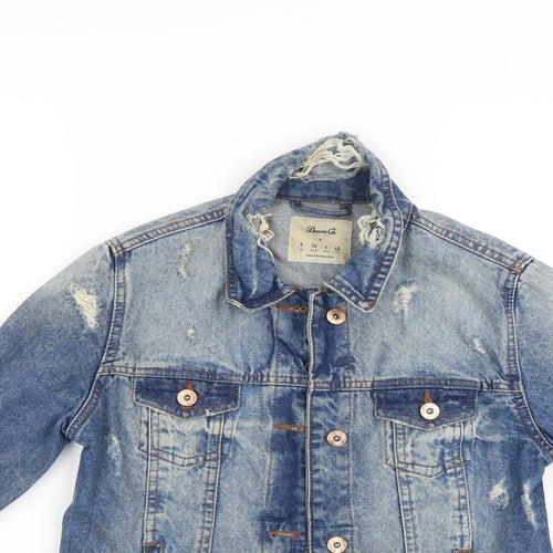 Primark Womens Blue  Denim Jacket Coat Size 8
