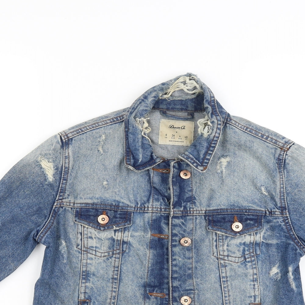 Primark Womens Blue  Denim Jacket Coat Size 8