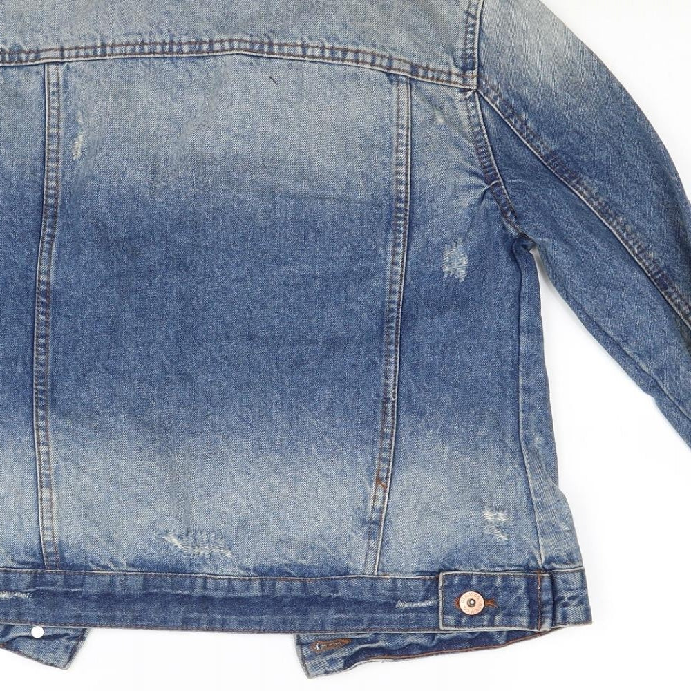 Primark Womens Blue  Denim Jacket Coat Size 8
