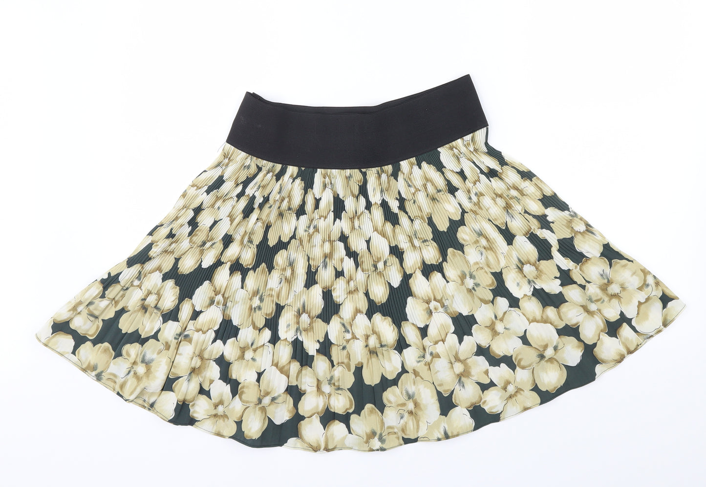 POP Womens Multicoloured Floral  Flare Skirt Size M  - Elastic Waist